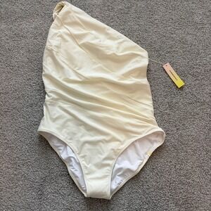 Summersalt Sidestroke Swimsuit Womens 16 White Ivory One Piece Beach Bridal